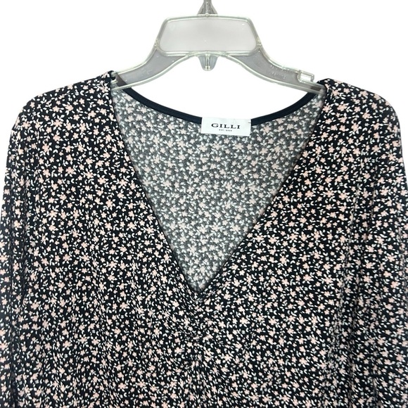 Gilli Black and White Floral Long Sleeve Dress size 1X - Picture 10 of 11